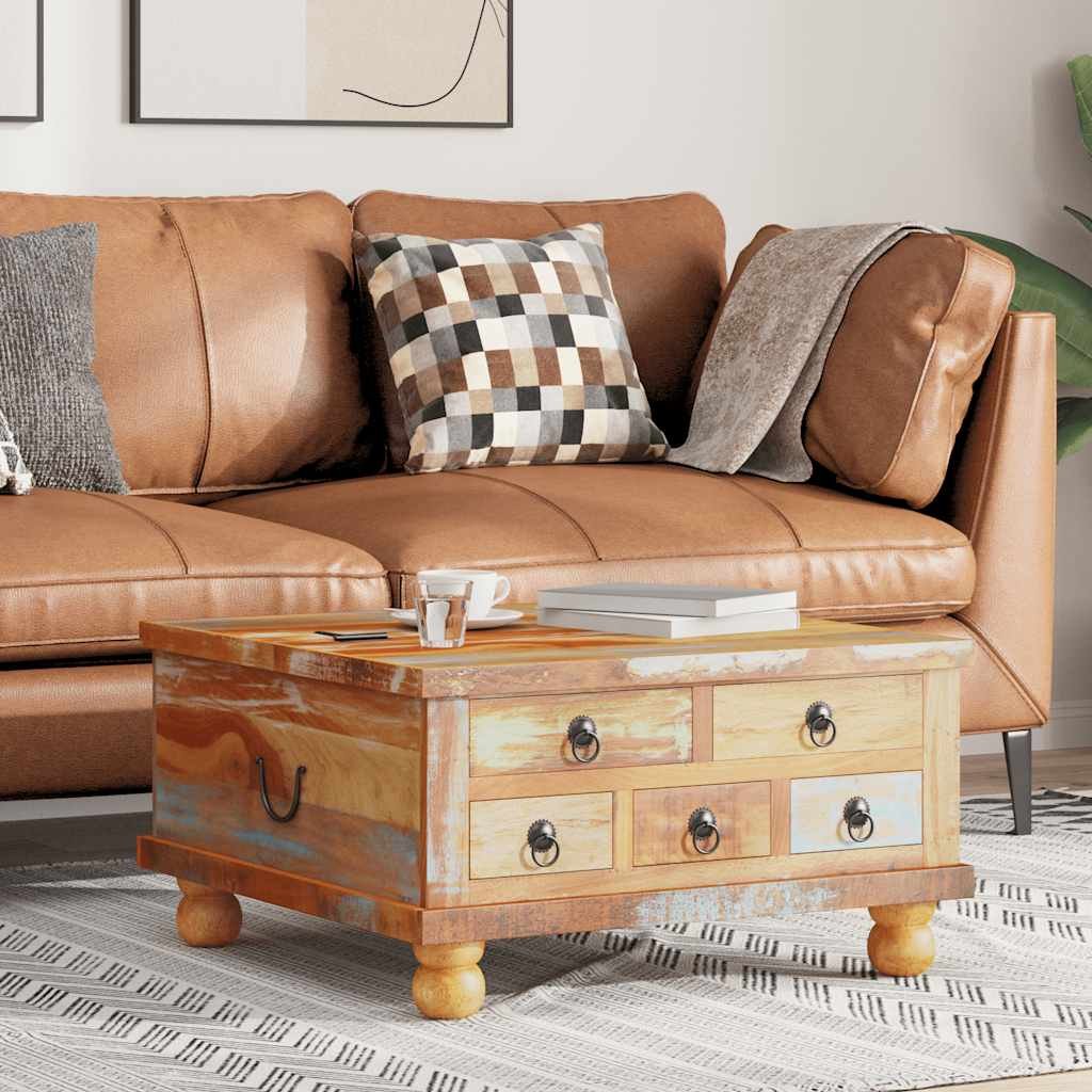 Table basse Bois de récupération 70 x 70 x 38 cm
